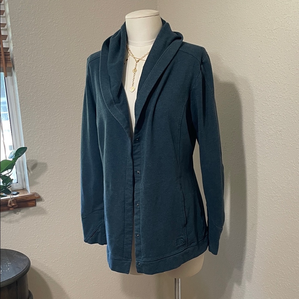 The North Face Teal Button-Up Cardigan